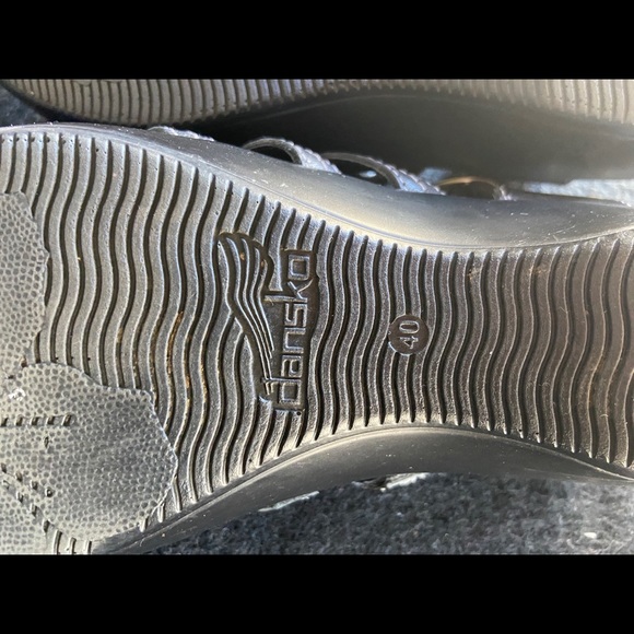 Dansko Drea Black Leather Sandals Ortho 40 - Picture 16 of 16